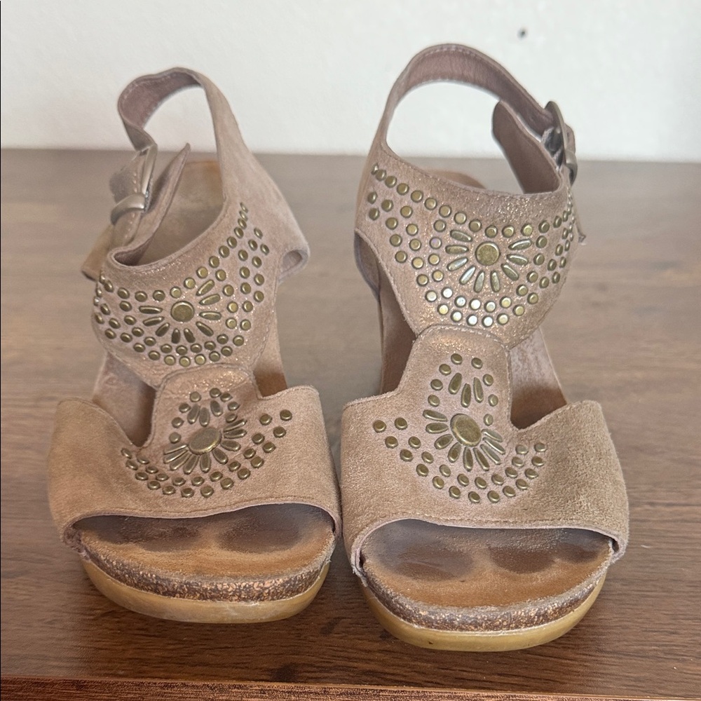 Dansko Tan Sandals with Studded Design
